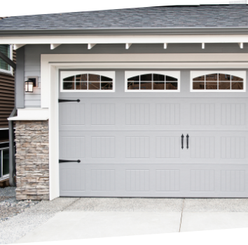 driveway and garage door