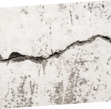horizontal concrete wall crack