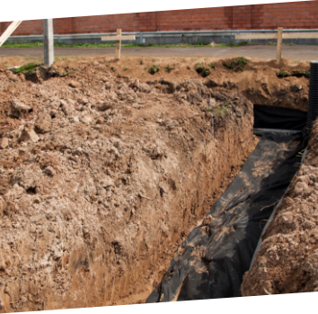 excavation after soil movement