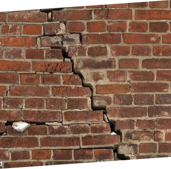 cracks in brick wall