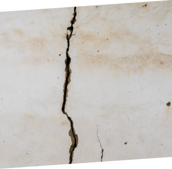 vertical crack in concrete wall