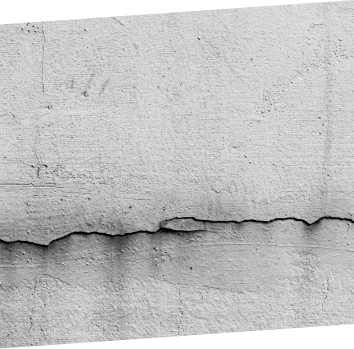 horizontal concrete wall crack