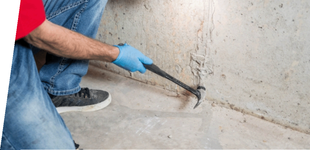 concrete wall crack repair